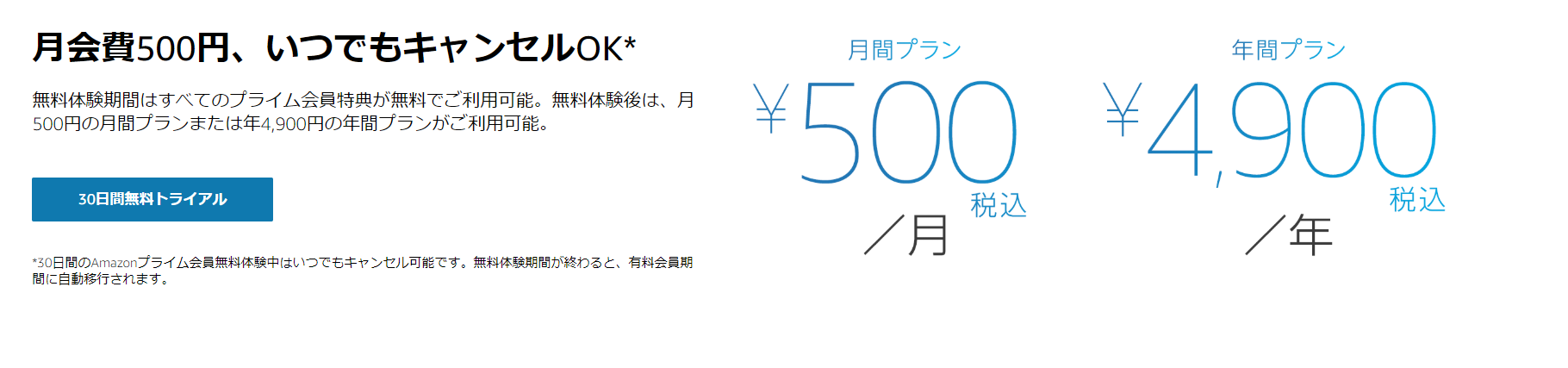 アマゾンプライムビデオは年間プランがお得