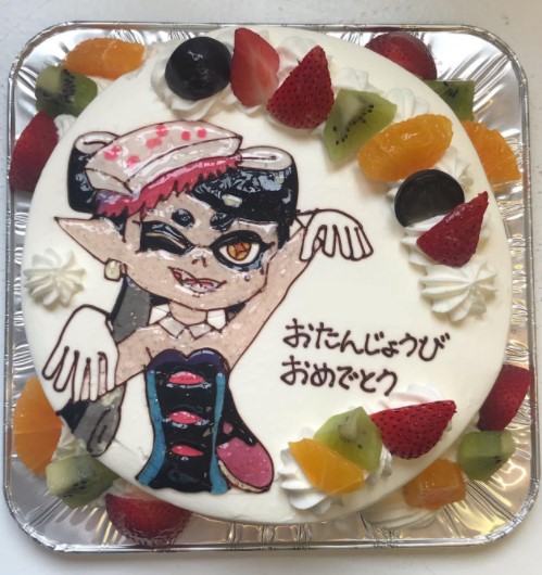カトルセゾン菓子夢_誕生日ケーキ_イラスト_スプラトゥーン_キャラクター