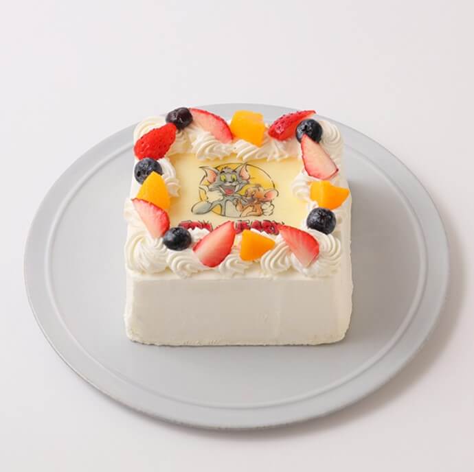 Cake.jp ORIGINAL_誕生日_生クリーム_トムとジェリーの写真ケーキ