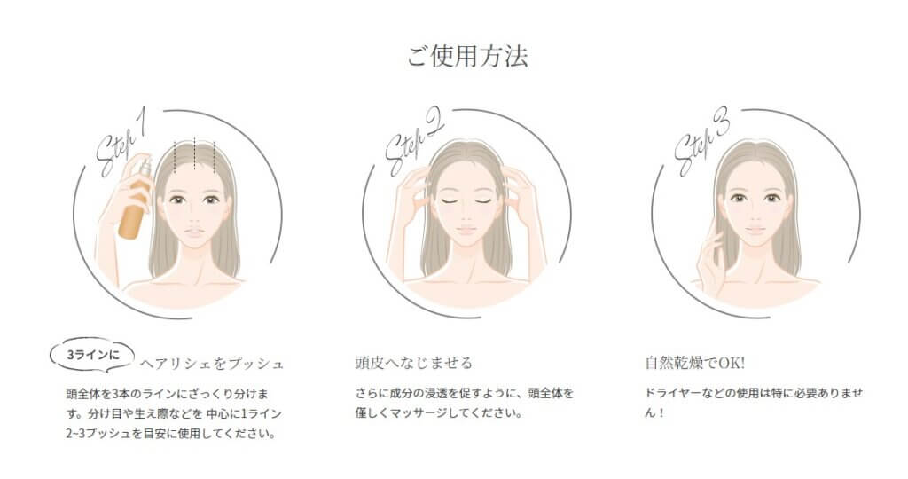 「ヘアリシェ」は使い方も簡単